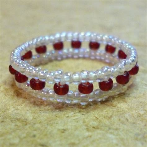 Simple Stylish Seed Beaded Ring By Beadaches On Etsy 8 00 Seed Bead