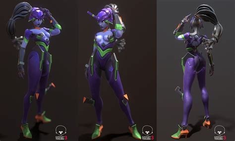 Artstation Widowmaker Eva 01 Fan Made Overwatch Skin Andre Nolandi