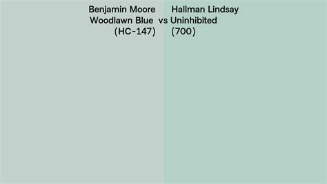 Benjamin Moore Woodlawn Blue HC 147 Vs Hallman Lindsay Uninhibited