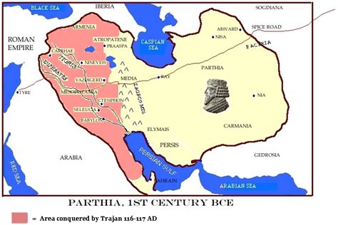 Parthian Empire losses to Rome 116-117 AD - Full size