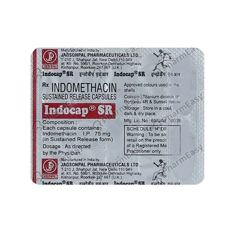 Indocap Sr Mg Capsule Uses Side Effects Dosage Composition