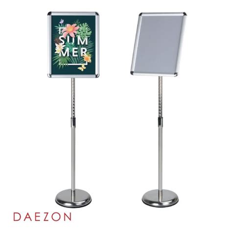 Aluminium A4 Free Standing Snap Frame Poster Holder Adjustable 360 C