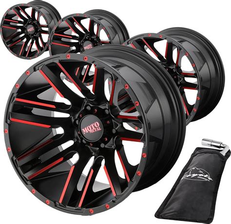 Moto Metal Mo978 Razor Wheels Set Of 4 Satin Black With