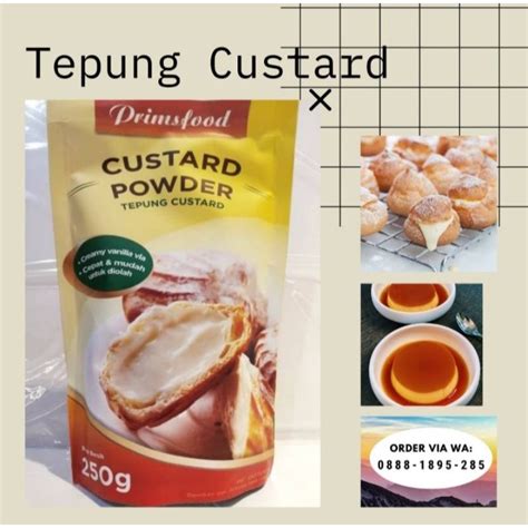 Jual Tepung Custard Gr By Primsfood Custard Powder Shopee Indonesia