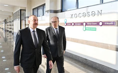 President Ilham Aliyev Attends Opening Of Khojasan Electric Depot And