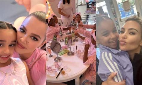 Khloé Kardashian Kim Kardashian Transform Niece Dreams Birthday Into Lavish Spa Affair