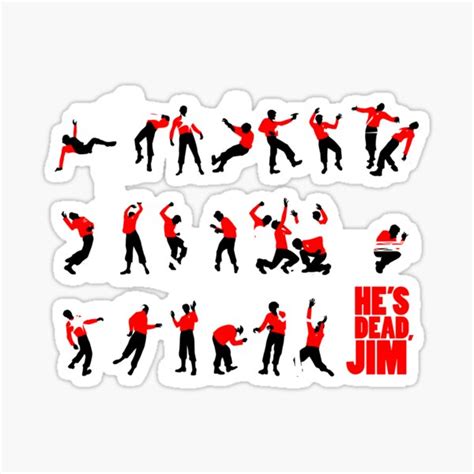 "He's dead, Jim" Sticker for Sale by WheelOfFortune | Redbubble