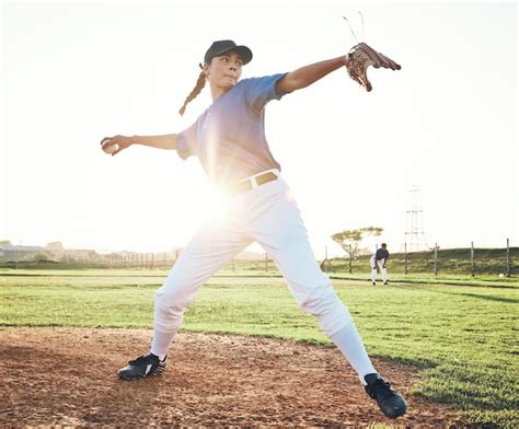 Premium Photo Pitching A Ball Baseball And Person Outdoor On A Pitch