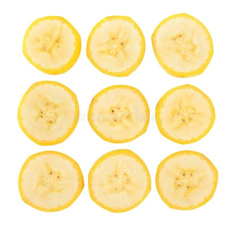 Banana Slice Isolated On White Background Stock Image Image Of Path