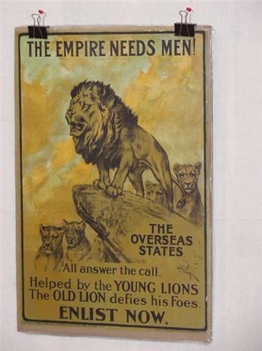 British Wwi Poster The Empire Needs Men The