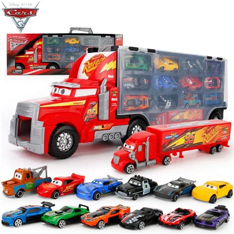 Disney Pixar Carros Rel Mpago Mcqueen Jackson Pcs Mack Caminh O