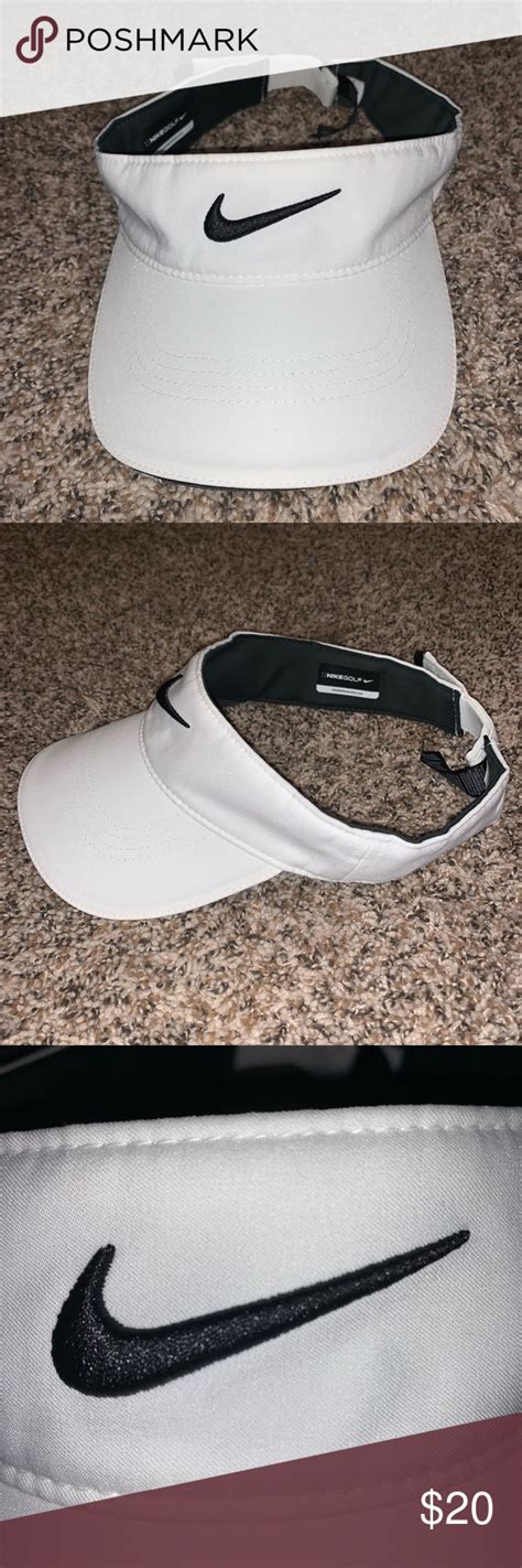 White Nike Visor Nwot Nike Visor White Nikes Nike Accessories