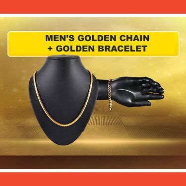 Buy Men S Golden Jewellery Free Golden Chain Mgj Online At Best