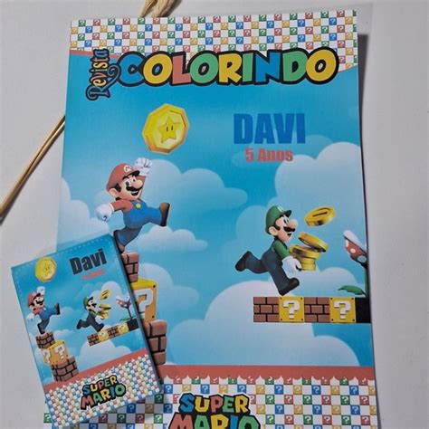 Kit Colorir Personalizado Super Mario Elo7 Produtos Especiais