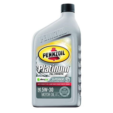 Pennzoil 5w30 32 Oz Platinum Full Synthetic Engine Lubricant Oil