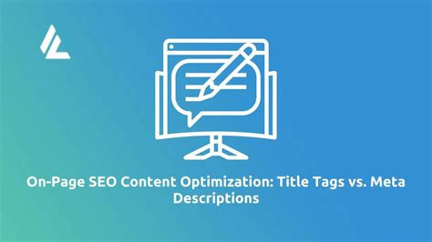 On Page Seo Content Optimization Meta Vs Title Tag