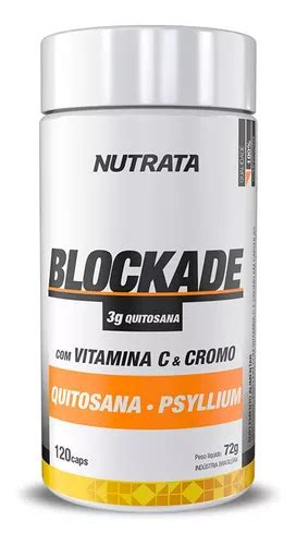 Blockade 120 Caps Nutrata Quitosana Psyllium Plantago Ovata