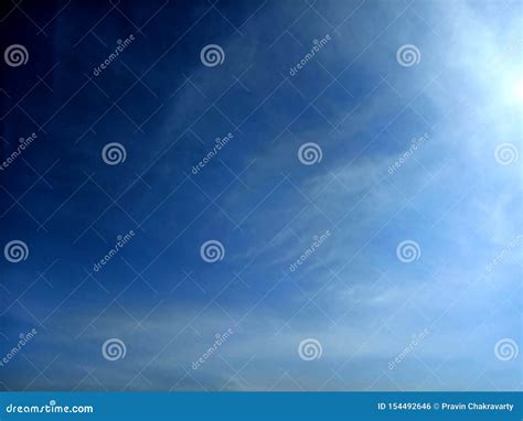 Clear blue Sky and clouds. stock photo. Image of empty - 154492646