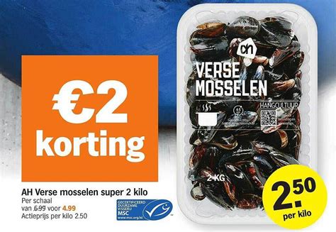 Ah Verse Mosselen Super Kilo Promotie Bij Albert Heijn