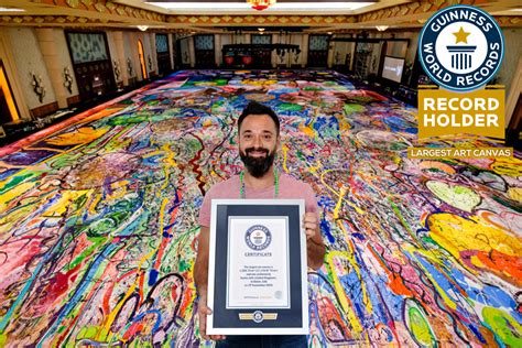 Dubais Sacha Jafri Sets Record For Largest Art Canvas In The World