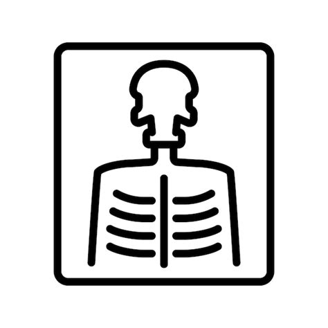 Icono De Rayos X De Radiología Vector Premium