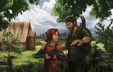 Wallpaper Ellie The Last Of Us Joel Ellie Joel For Mobile And