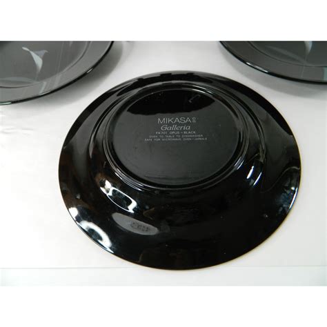 Mikasa Galleria Opus Black FK701 Set Of 4 Salad Plates Calla Etsy