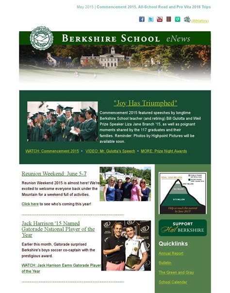 Berkshire School June 2015 eNews by Berkshire School - Issuu