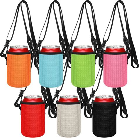 7 Pieces 12oz Standard Can Sleeves With Shoulder Strap Can