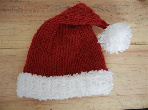 Santa Hat Knitting Pattern baby child adult by PatternsForDelia