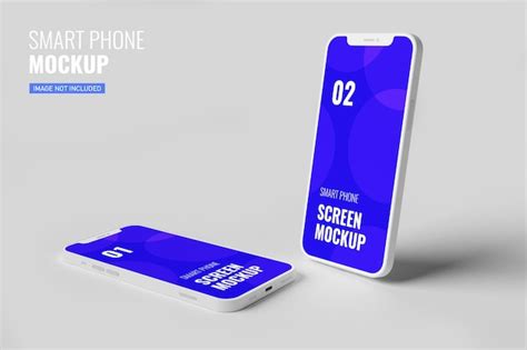 Premium PSD | Smartphone mockup in 3d rendering