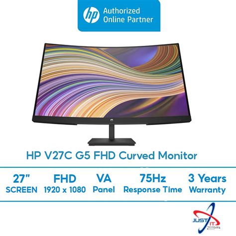 HP V27C G5 CURVED MONITOR 27 VA FHD 75Hz 5ms AMD FREESYNC HD