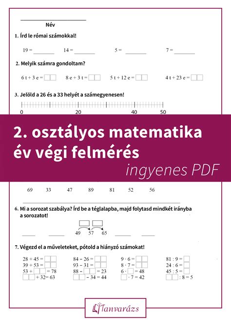 2. osztályos matematika év végi felmérés: Teszteld tudásod!