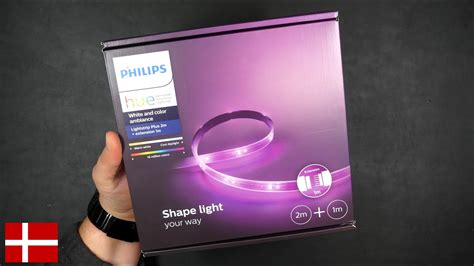 Philips Hue Lightstrip 2m 1m Udpakning And Installation Dansk Youtube