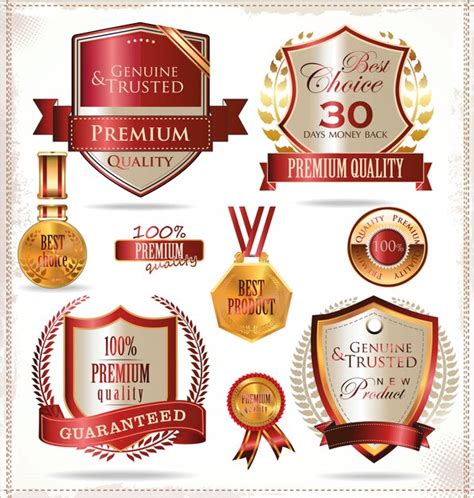 Premium Vector Luxury Gold Labels