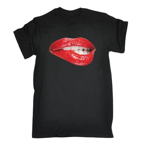 Sexy Biting Red Lips T Shirt Kiss Glamour Diva Cool Glam Funny Birthday T Ebay