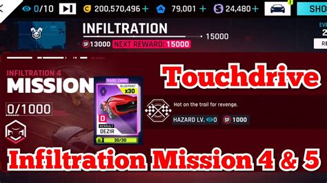 Asphalt 9 Touchdrive Drive Syndicate 5 INFILTRATION MISSIONS 4 5