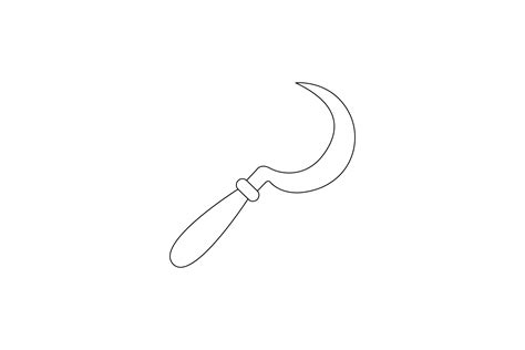 Rural Sickle Outline Icon By Printables Plazza Thehungryjpeg