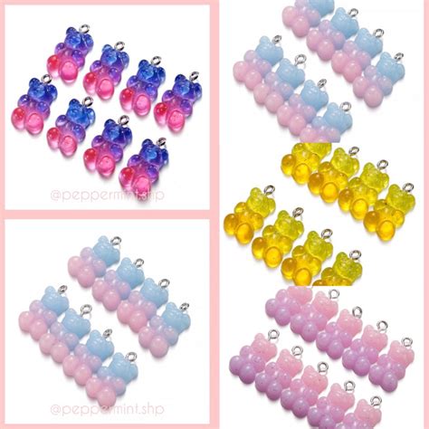 Gummy Bears Resin Charms Pendants Pcs Shopee Philippines