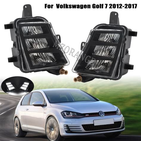 Led Fog Light For Vw Golf 7 A7 Mk7 Gti Gtd 2013 2014 2015 2016 2017 Car Front Led Drl Fog Lamp