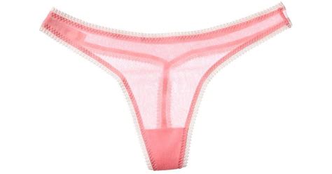 On Gossamer Sleek Lace Hip G Bikini In Pink Lyst