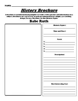 Babe Ruth Worksheet Packet Assignments By BAC Education TPT