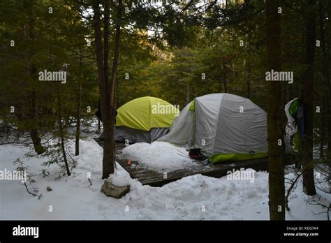 Winter Camping at Bruce Peninsula Stock Photo - Alamy