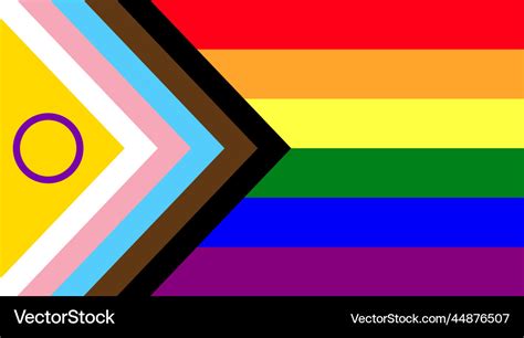 Intersex Inclusive Progress Pride Flag Royalty Free Vector