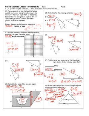 Fillable Online Honors Geometry Chapter 4 Worksheet 2 Fax Email