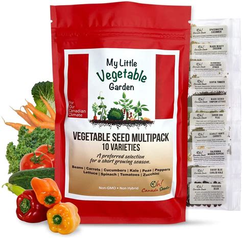 Vegetable Seeds Variety Pack Canada - 10 Heirloom Varieties Non GMO - The Good Gardener