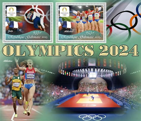 Stamps Olympic Games Paris 2024 2023 Year 1 1 Sheets Perforated NEW