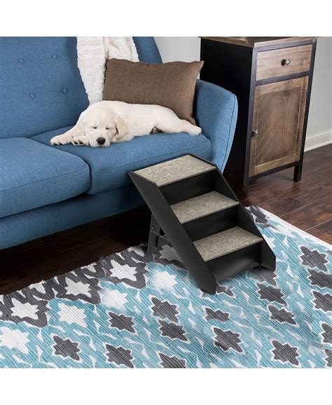 Petmaker Folding Pet Stairs Carpeted Macys