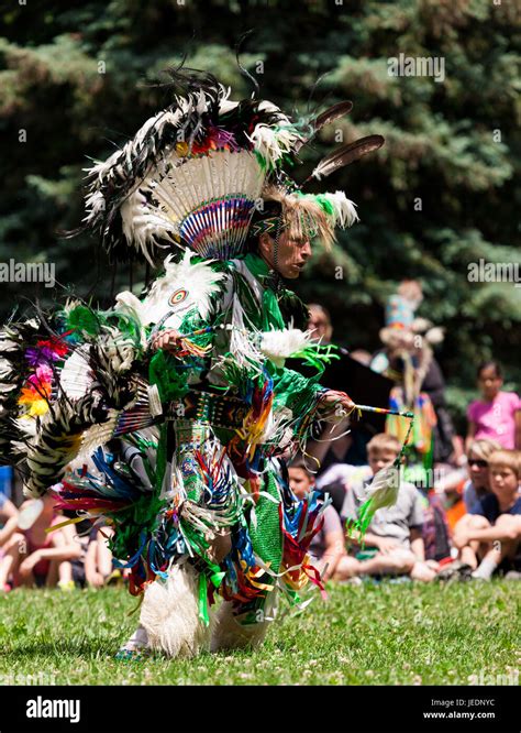 Members Of Canadas First Nations Communities Celebrate And Dance