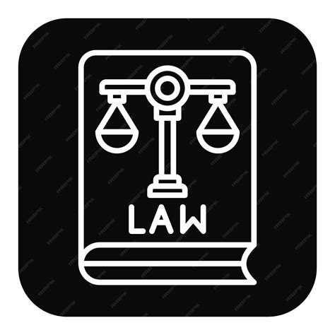 Premium Vector | A black and white image of a law symbol